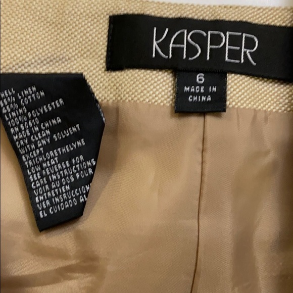 Kasper Linen Skirt Tan - Picture 3 of 3